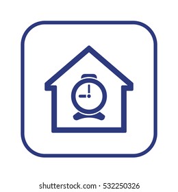 Clock Icon . Flat design.