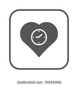 Clock  Icon . Flat design.