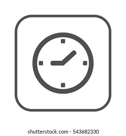 Clock  Icon. Flat design.