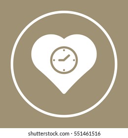 Clock  Icon . Flat design.