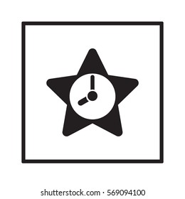 Clock  Icon . Flat design.