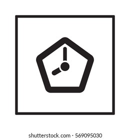 Clock Icon . Flat design.
