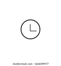 clock icon flat design black