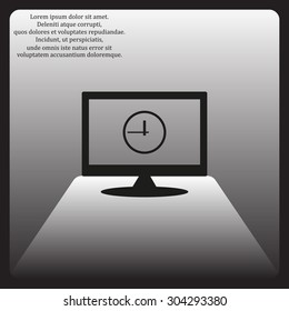 clock icon. Flat design style. icon. vector design