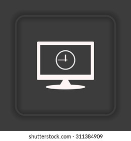 clock icon. Flat design style. icon. vector design