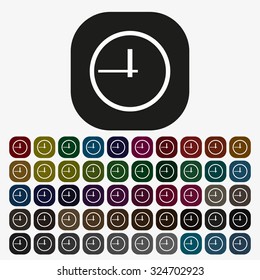 clock icon. Flat design style. icon. vector design