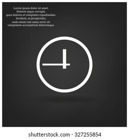 clock icon. Flat design style. icon. vector design