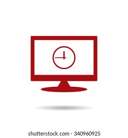 clock icon. Flat design style. icon. vector design