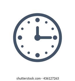Clock Icon, flat design style