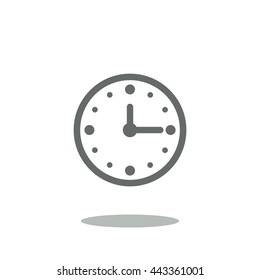 Clock Icon, flat design style