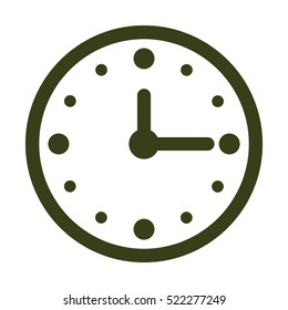 Clock Icon, flat design style