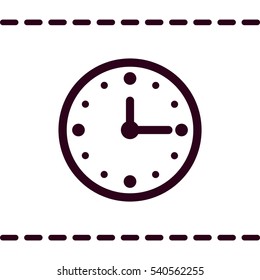Clock Icon, flat design style