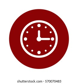Clock Icon, flat design style