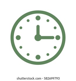 Clock Icon, flat design style