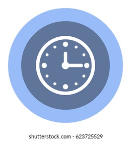 Clock Icon, flat design style