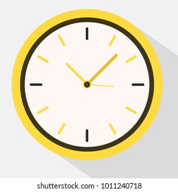 clock icon, flat illustration