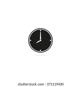 Clock icon. Flat illustration.