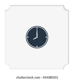 Clock icon. Flat illustration.
