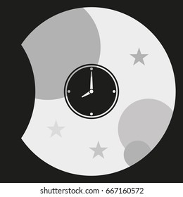 Clock icon. Flat illustration.