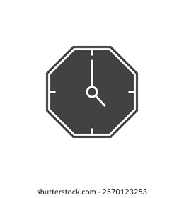 clock icon Flat logo set collection