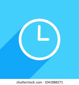 Clock icon. Flat Clock sign isolated icon sign vector