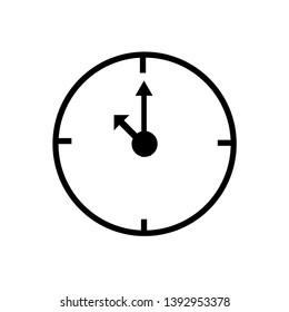 clock icon flat simple vector
