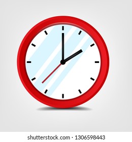 Clock icon in flat style Clock icon in flat style