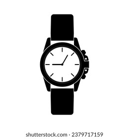 Clock icon in flat style, Business watch. Vector design element
