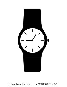 Clock icon in flat style, Business watch. Vector design element
