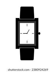 Clock icon in flat style, Business watch. Vector design element