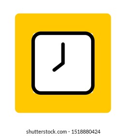 clock icon in flat style isolated. Vector Symbol illustration.