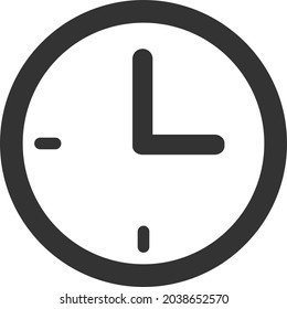 Clock icon with flat style. Isolated vector clock icon illustrations, simple style.