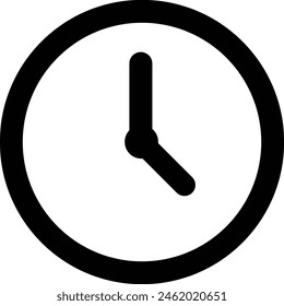 Clock icon in flat style isolated on background. Vector illustration. Clock icon symbol for your website design Clock icon logo, app, UI. 