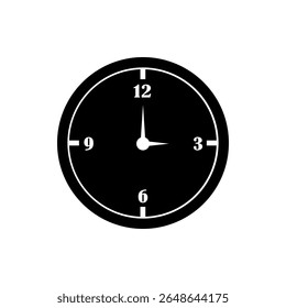 Clock icon flat style isolated. Vector