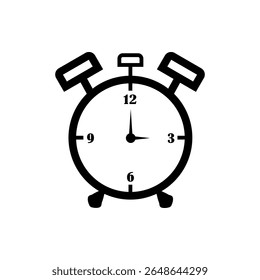 Clock icon flat style isolated. Vector
