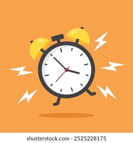 Ícone de relógio em estilo plano. Ilustração de vetor de relógio redondo em plano de fundo isolado. Conceito comercial de assinatura de timer.