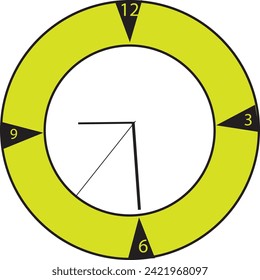 Clock icon in flat style, timer on blue background. Business watch. Vector design element for you project