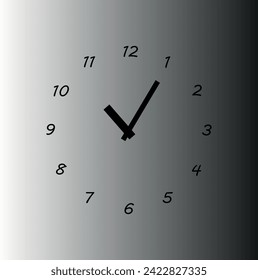 Clock icon in flat style, timer on color background. Vector design element