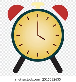 Ícone de relógio em estilo plano, temporizador. ícone de relógio em estilo plano na moda isolado no plano de fundo. EPS 10.