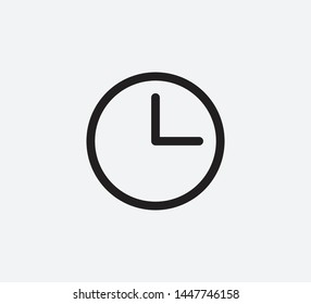 Clock icon flat style trendy