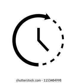Clock icon in flat style. Vector design element