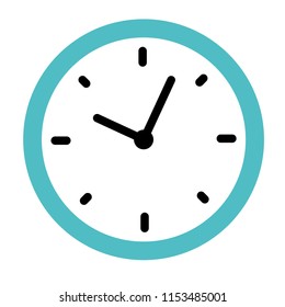 Clock icon in flat style. Vector design element