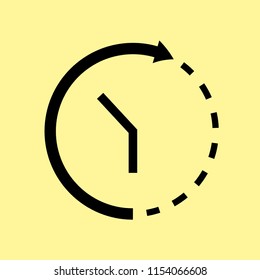 Clock icon in flat style. Vector design element