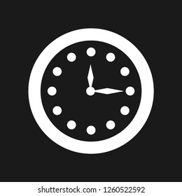 Clock icon, flat style. Vector