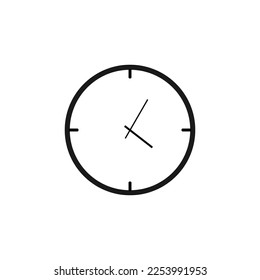Clock icon. Flat style. vector.