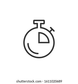 Clock icon in flat style. Watch vector illustration on white isolated background. Timer business concept.