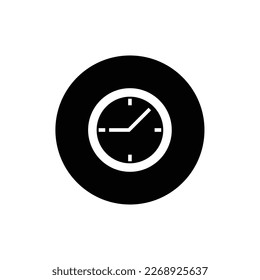 Clock icon in flat style. Watch vector illustration on white isolated background. Time business concept.