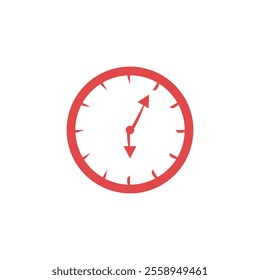 Clock icon in flat style. Watch illustration on white isolated background. Time business concept. illustration of simple icon in flat style. Element time template