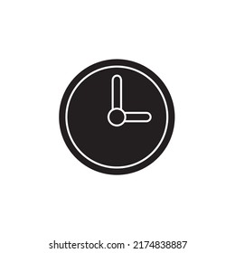 diseño de estilo de glifo de icono de reloj. ilustración vectorial de icono de reloj. aislar sobre fondo blanco.