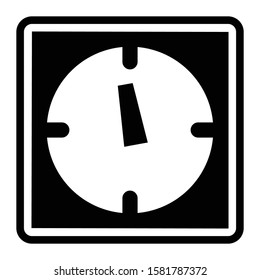 clock  icon glyph vector design